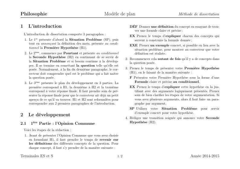 Méthode de dissertation