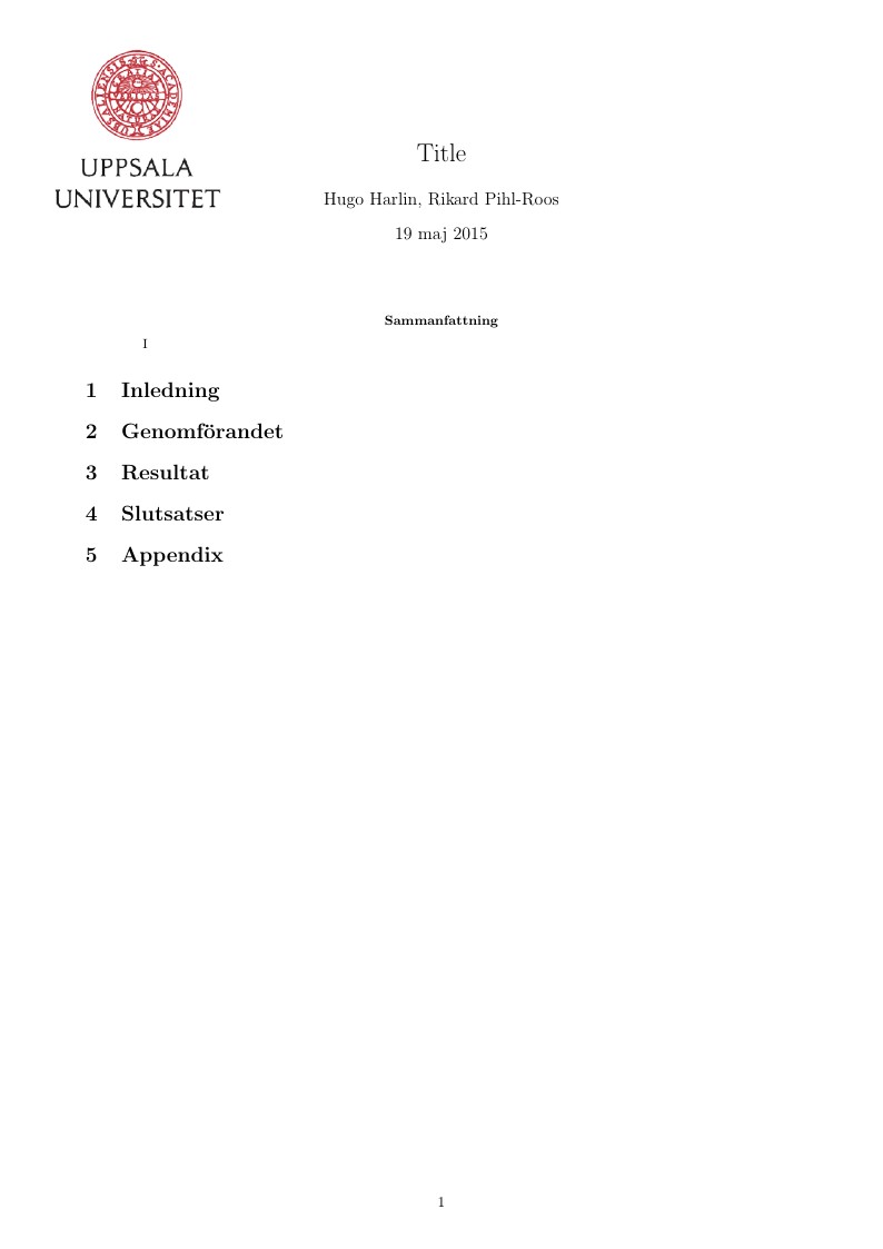Simple template for Uppsala students