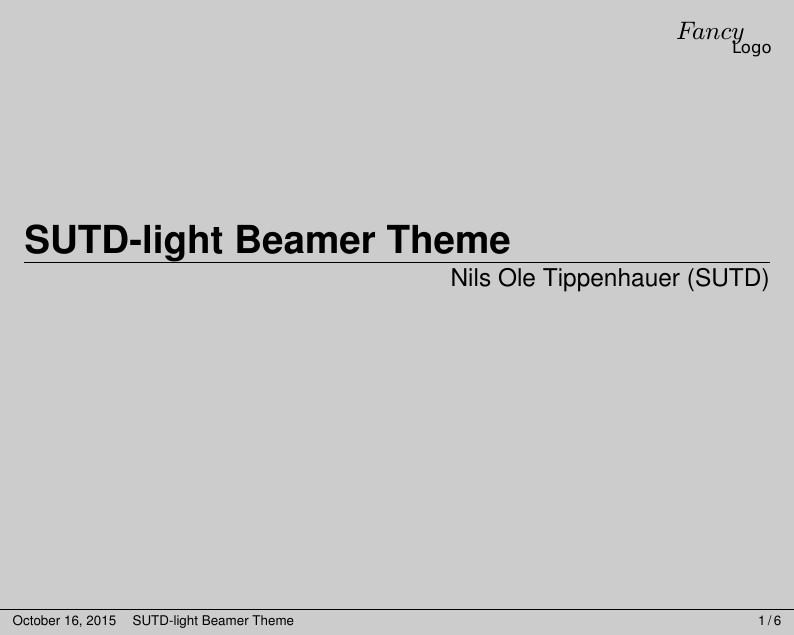 SUTD-light Beamer Theme