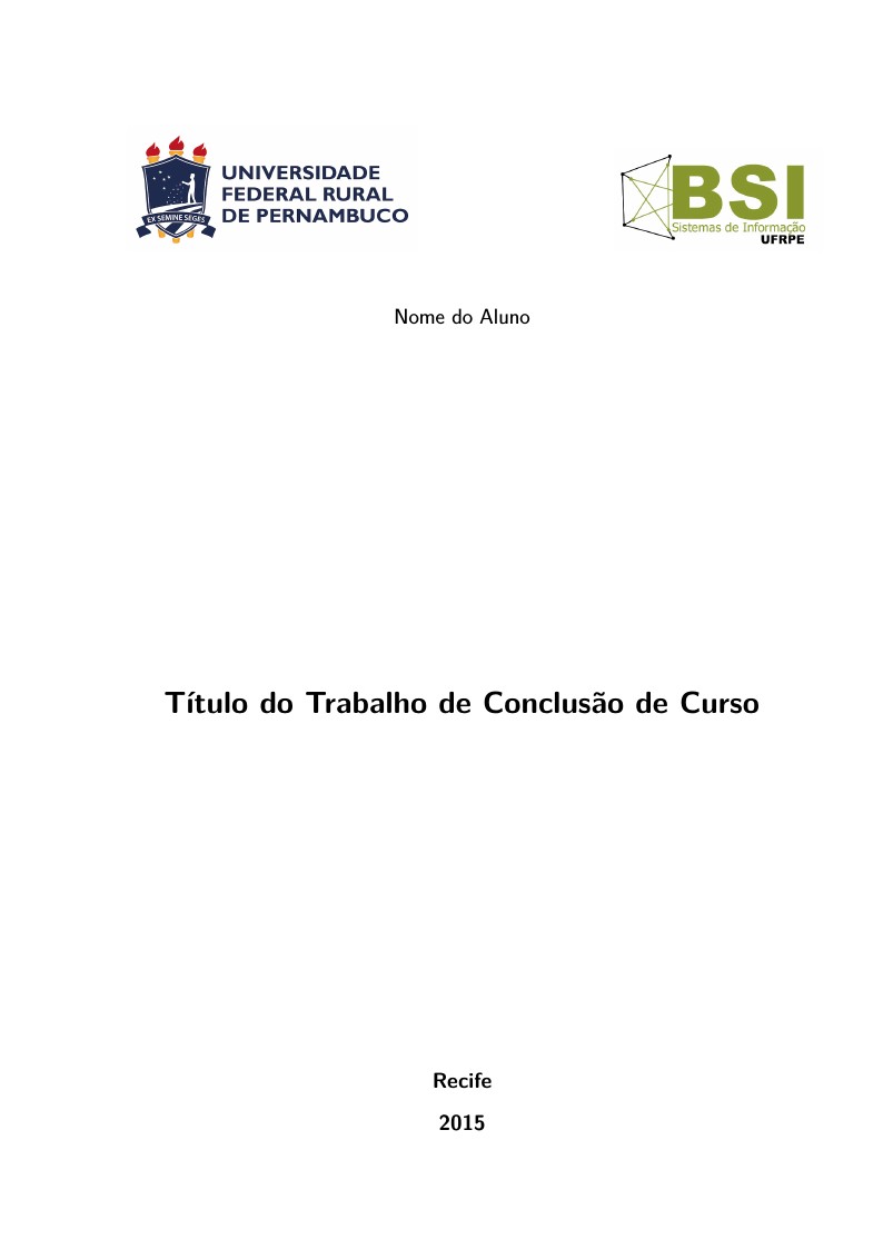 Template de TCC do Curso de Bacharelado em Sistemas de Informação da UFRPE