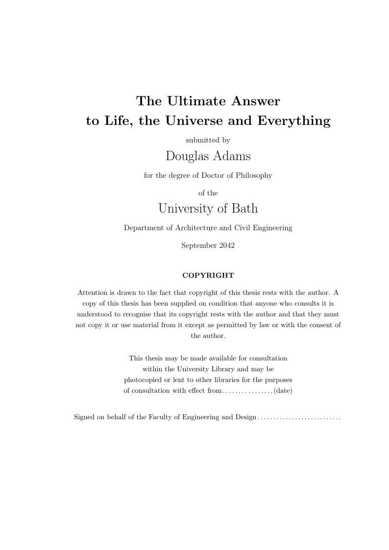 University of Bath Thesis
