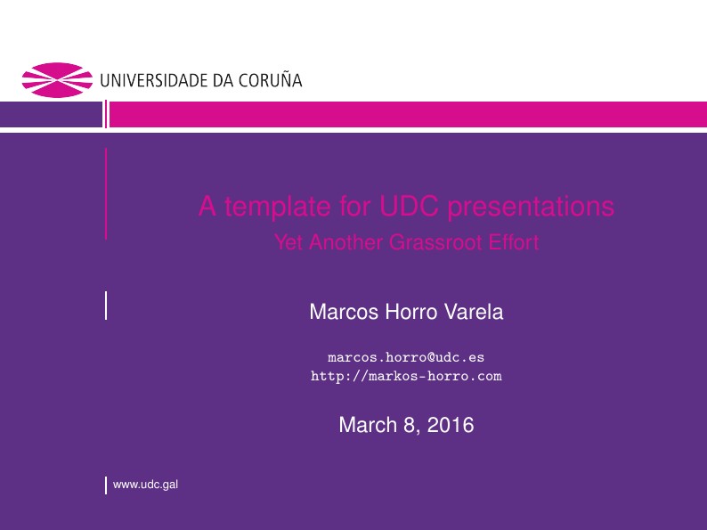Universidade da Coruña Presentation Template