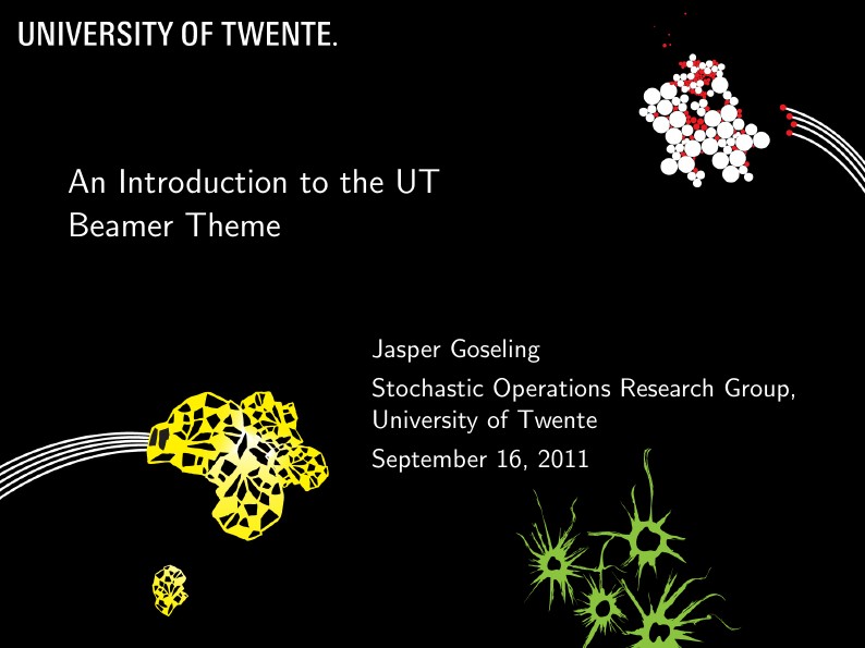 University of Twente - LaTeX Beamer Theme for Presentations