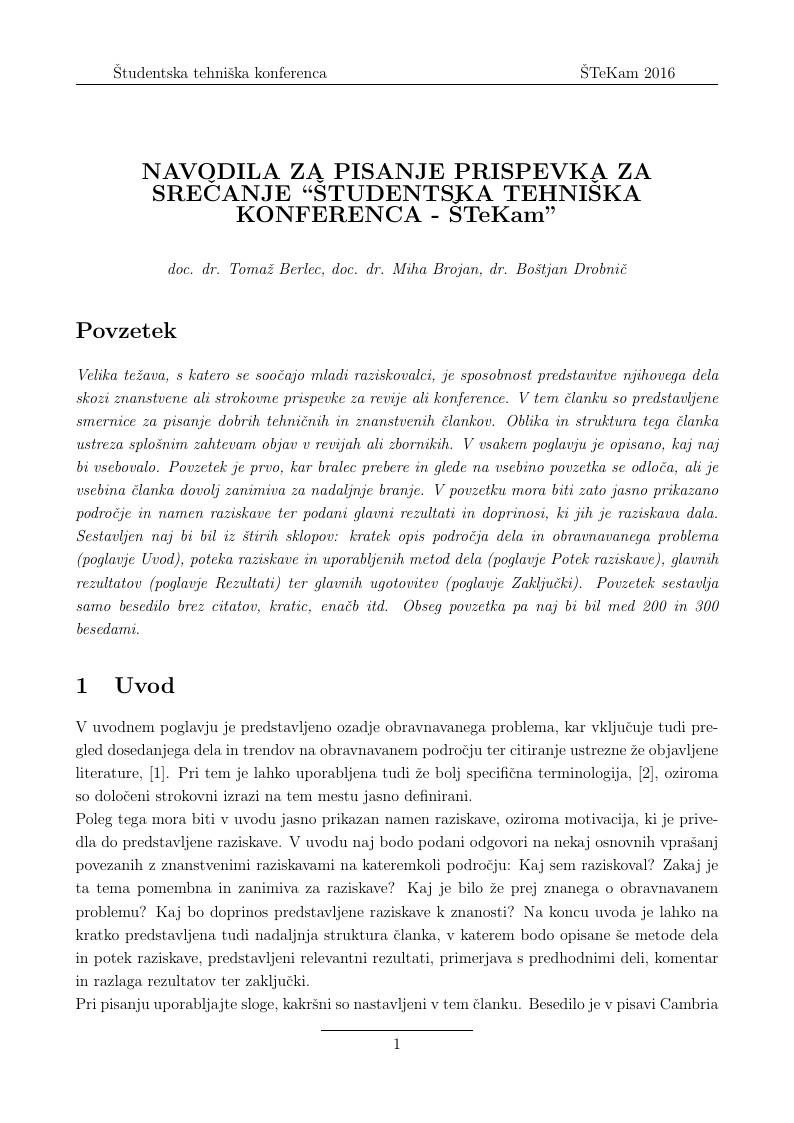 Študentska konferenca ŠTeKam
