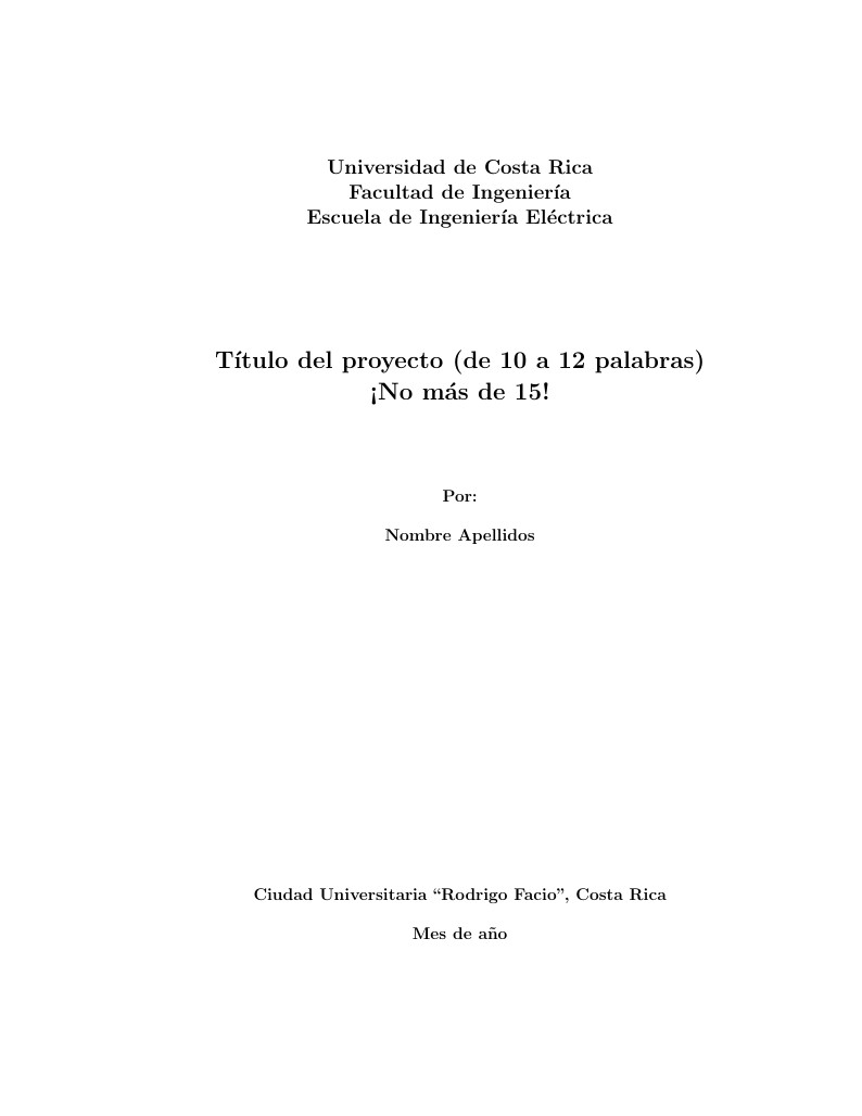 Informe de Proyecto Eléctrico - EIE, UCR - 2016