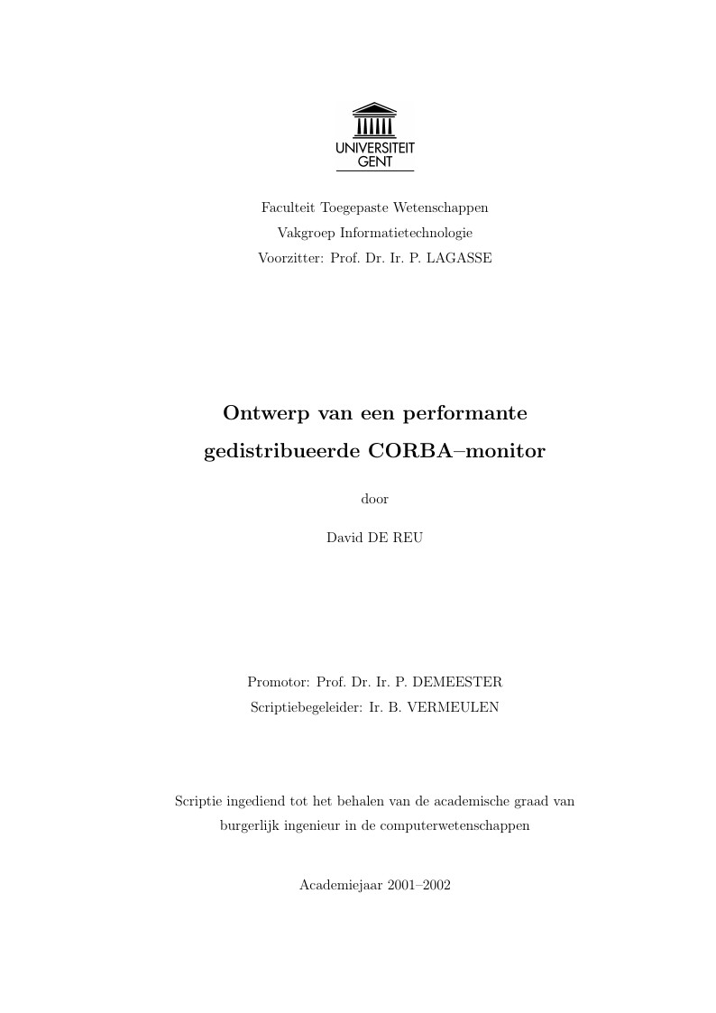 Universiteit Gent Thesisboek (vakgroep Informatietechnologie)