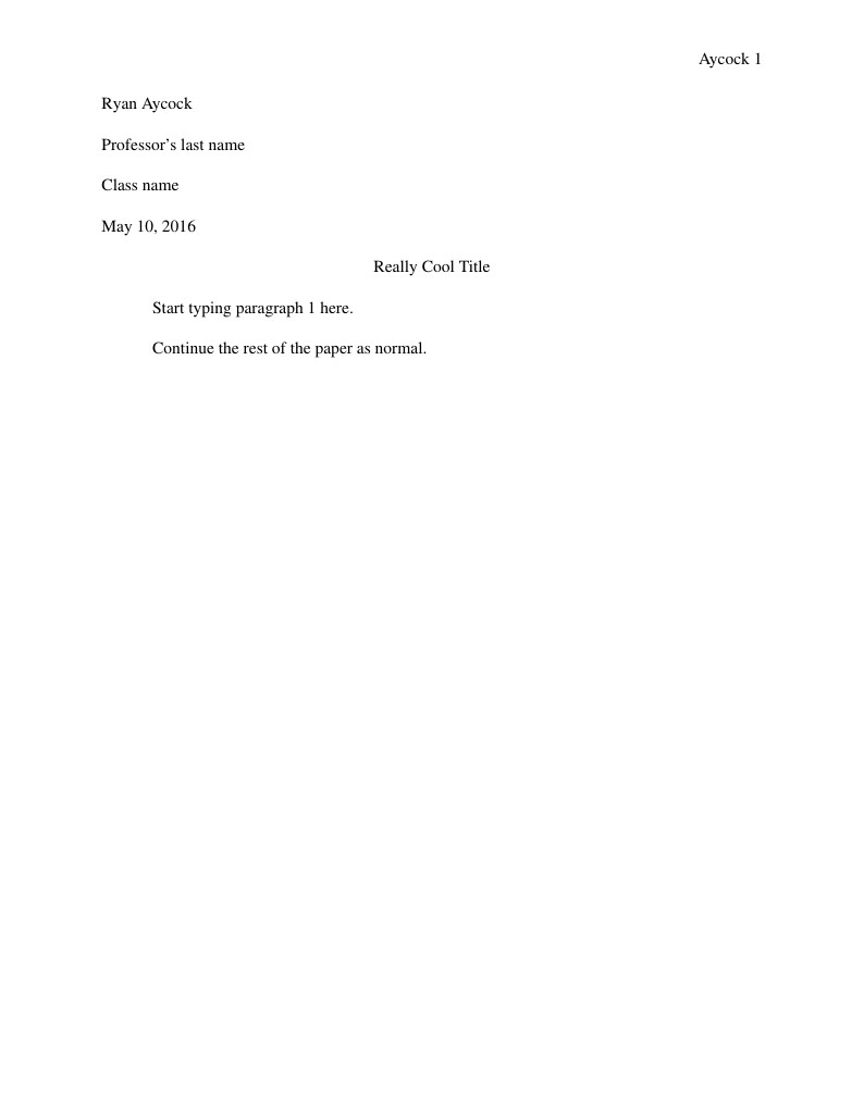 mla-paper – Proper MLA formatting