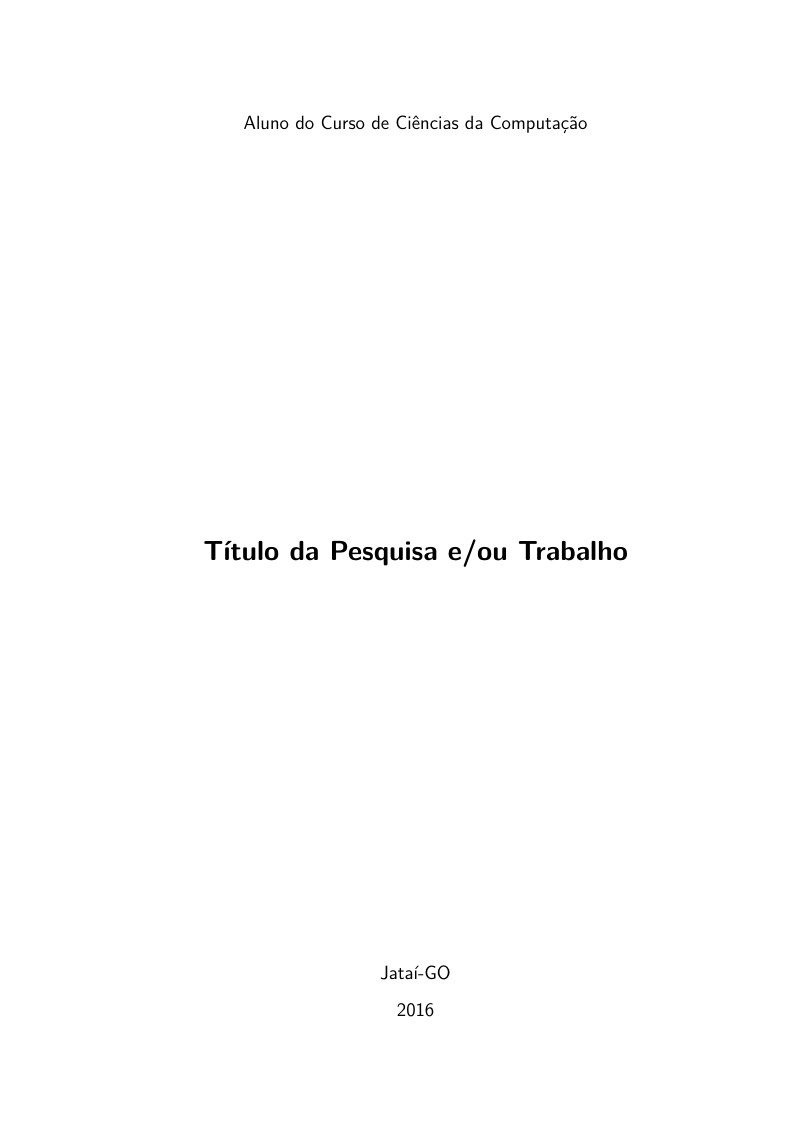 Modelo Projeto Pesquisa UFG (Jatai) 2016