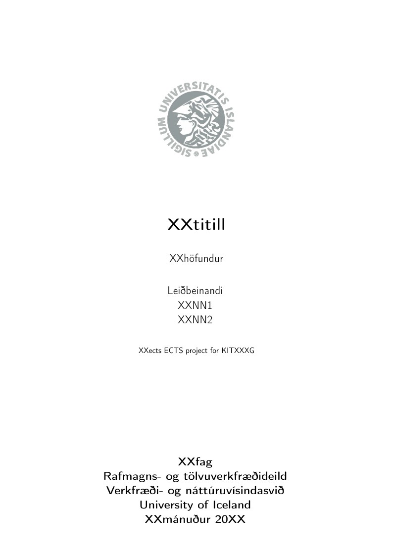 Project report, Engineering Technology, University of Iceland.