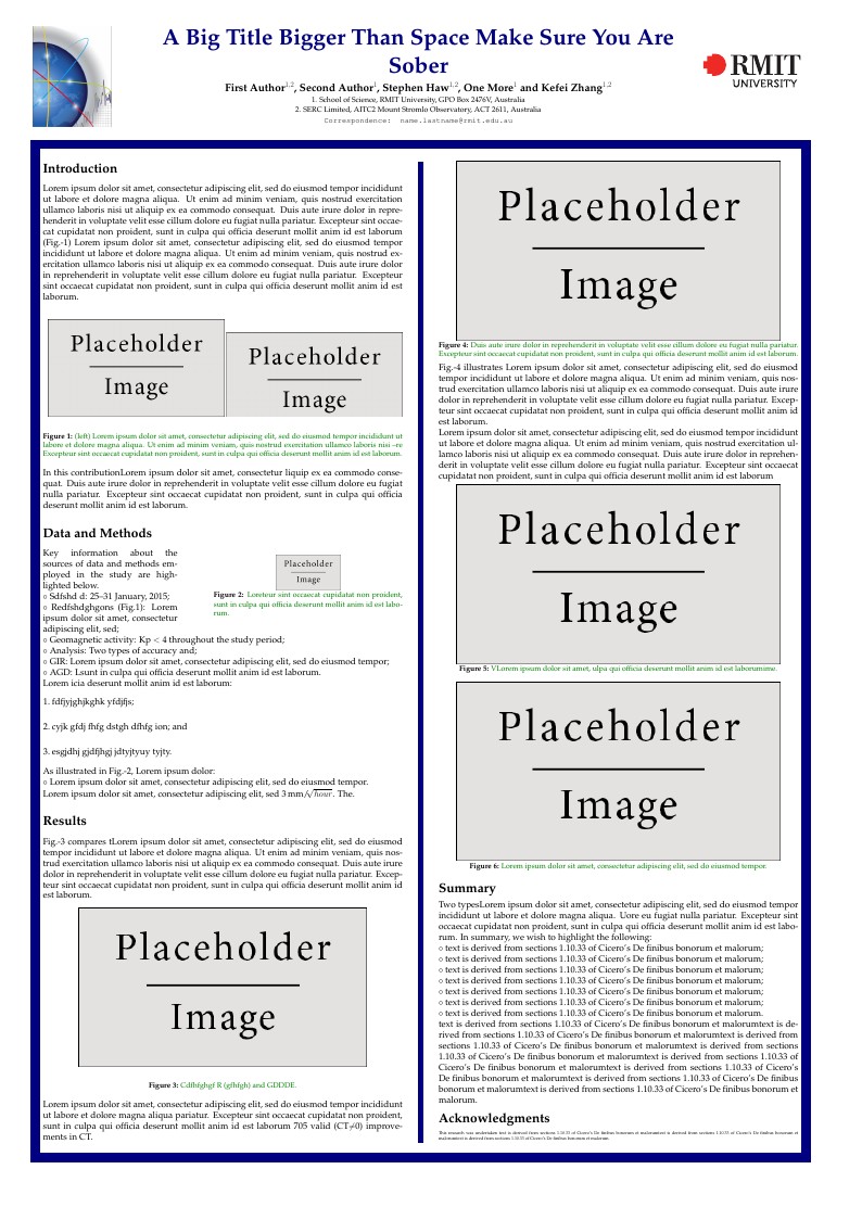 RMIT SPACE poster template