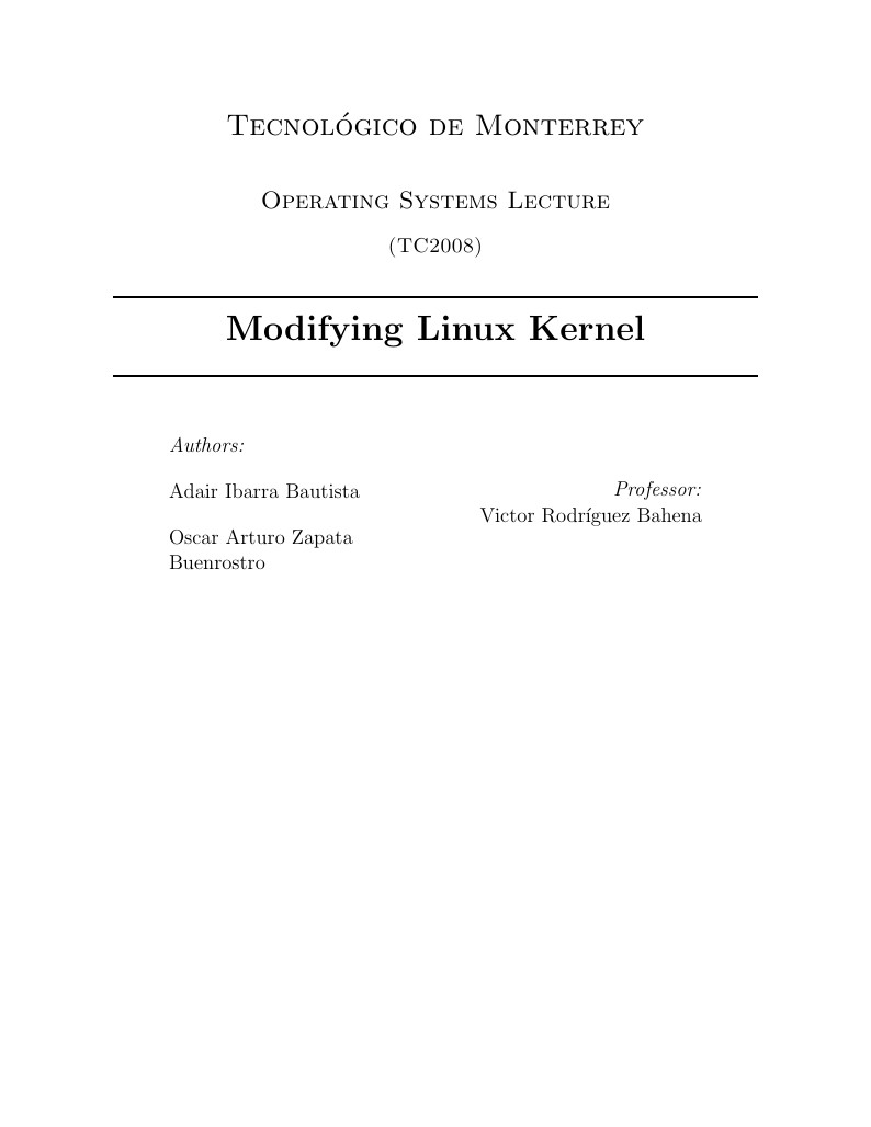 Modifying Linux Kernel