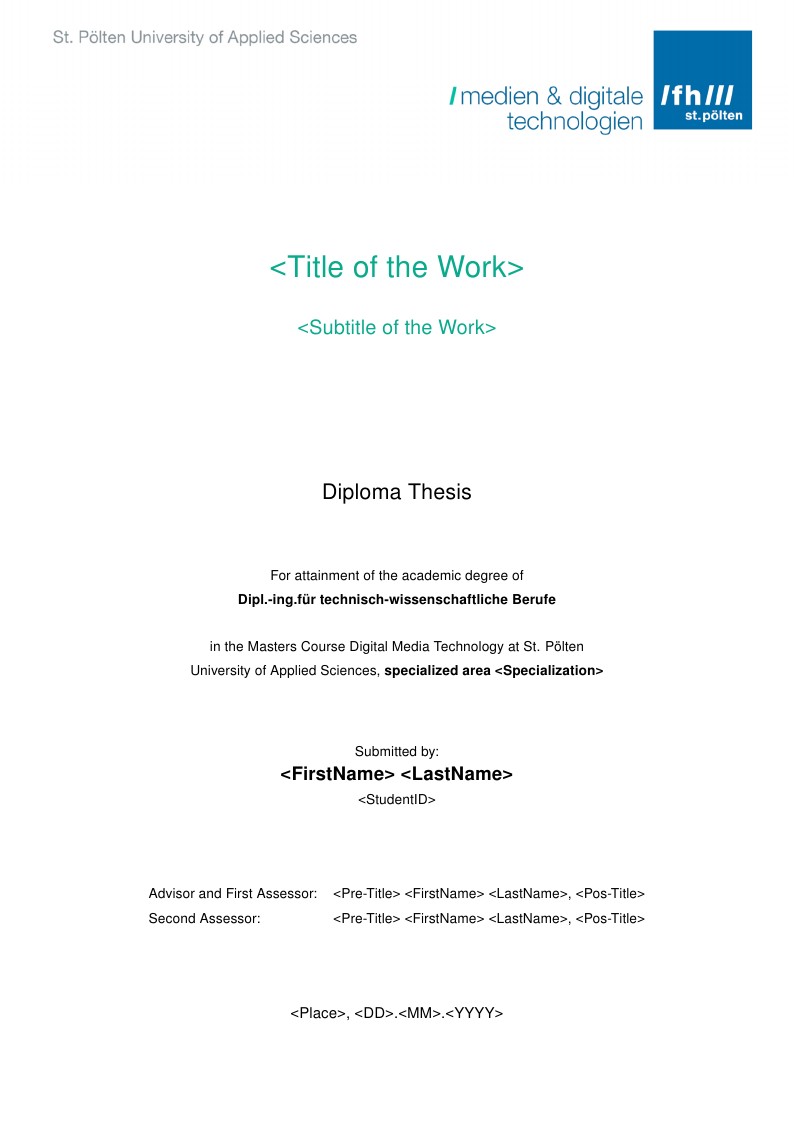 Diploma Thesis Digitale Medientechnologien 2016