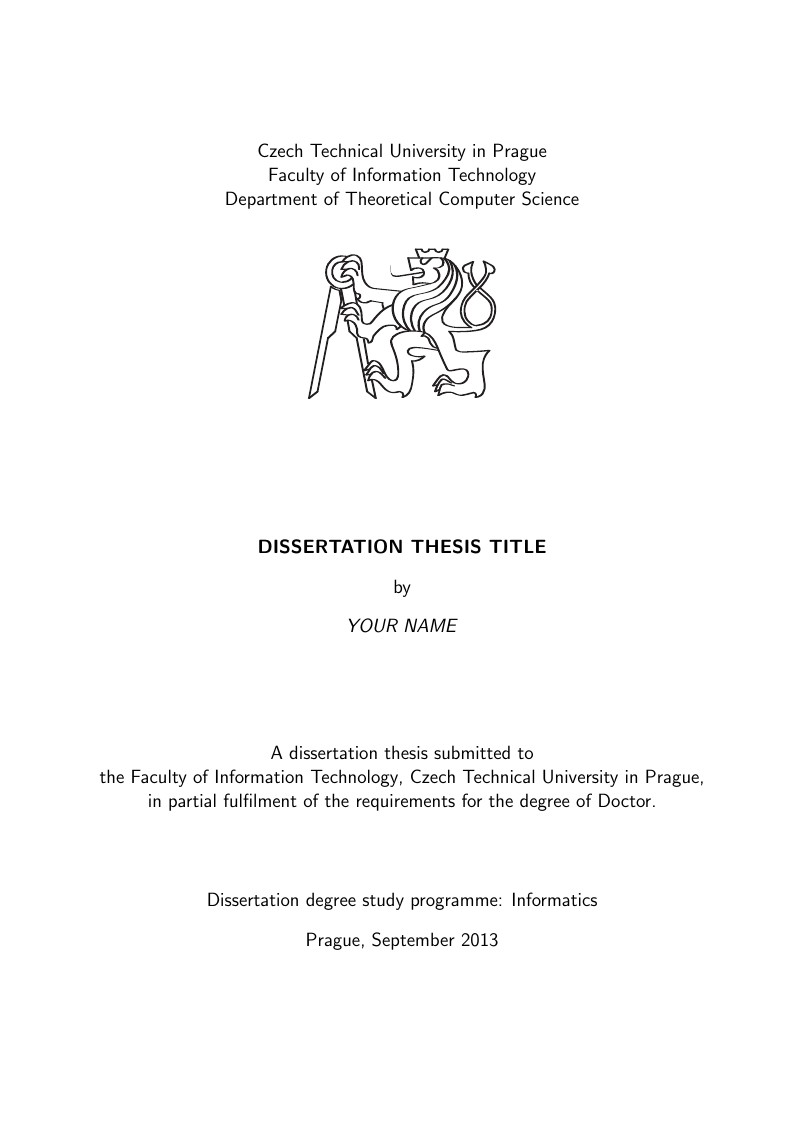 FIT CTU dissertation template