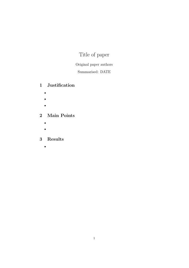 Academic Paper Summary