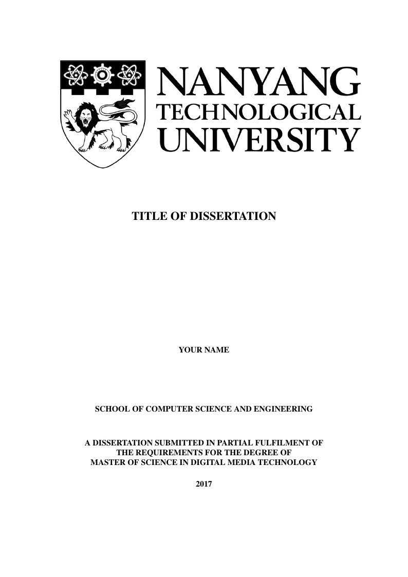 NTU Master Dissertation 