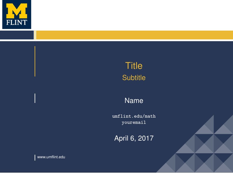 UM Math Beamer Template