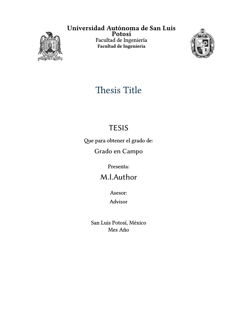 Thesis Template UASLP