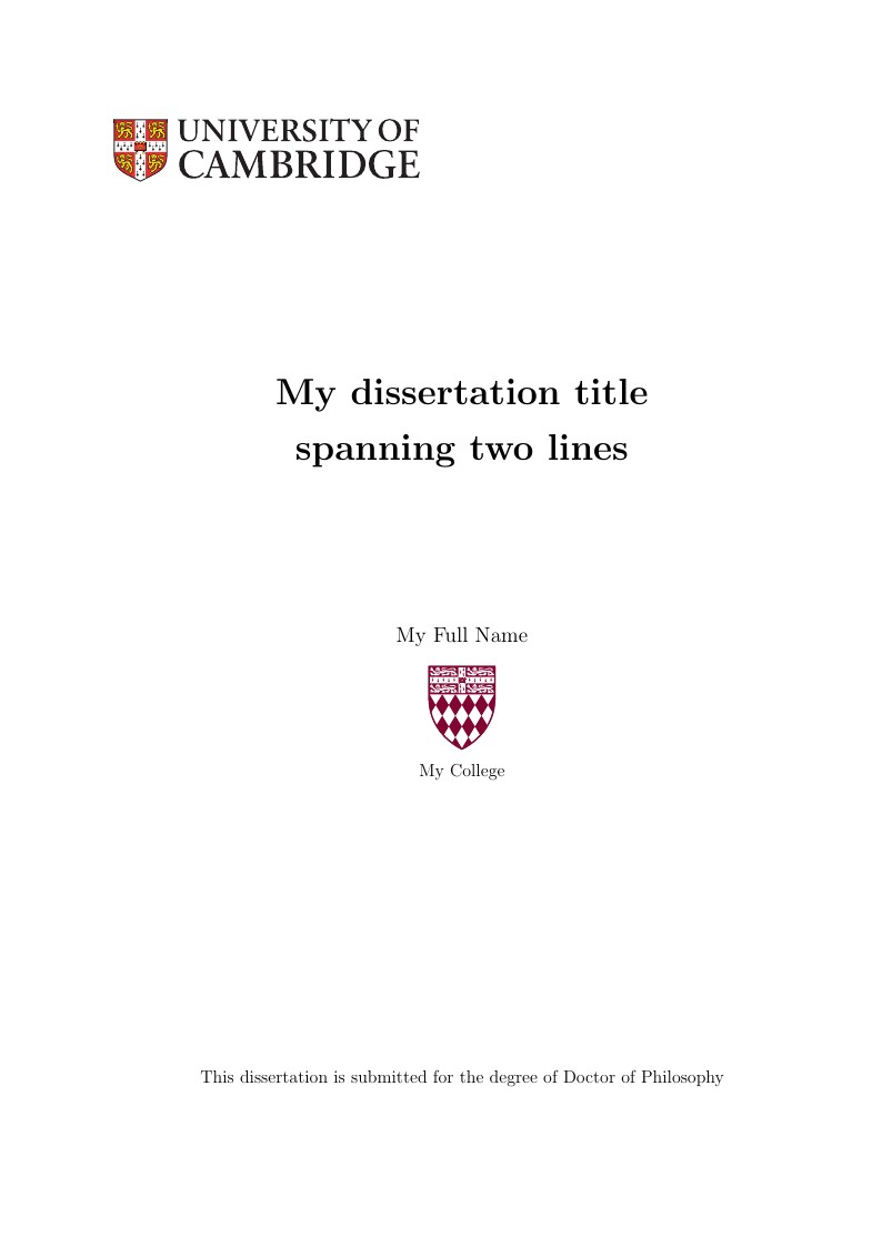 Cambridge University Computer Lab Thesis/Dissertation Template