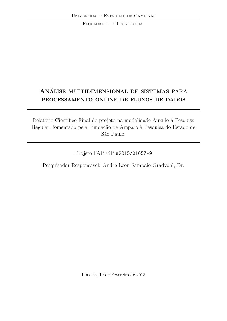 Modelo de Relatório FAPESP