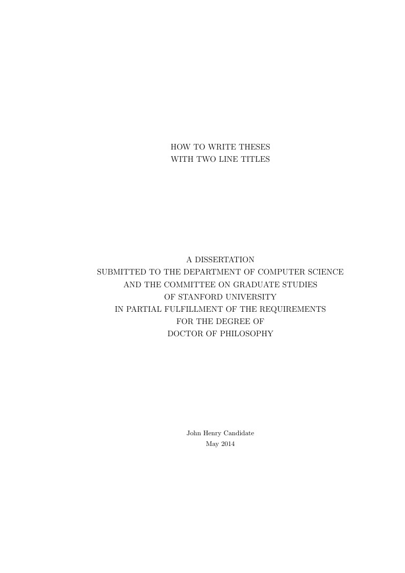 Stanford University PhD Thesis Template (suthesis-2e.sty)