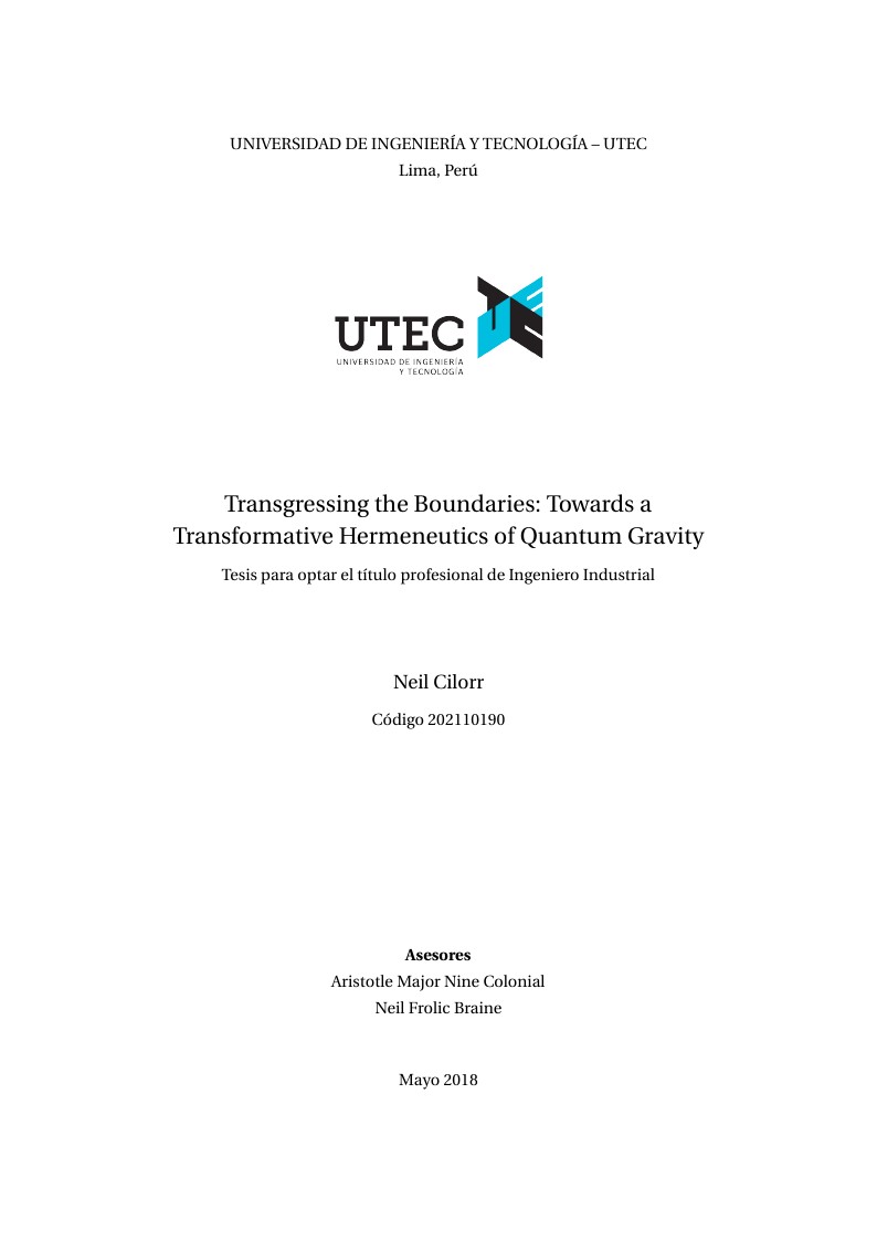 Tesis Universidad de Ingeniería y Tecnología (UTEC)