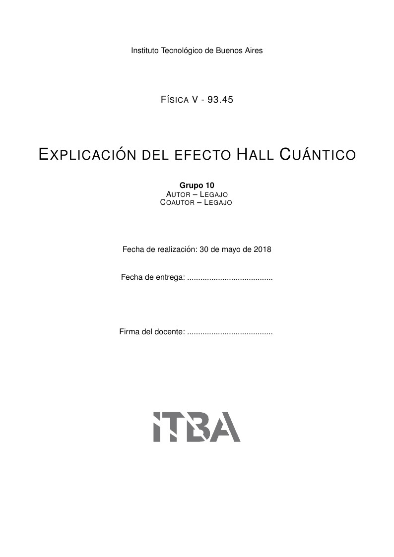 Modelo de un Informe Técnico ITBA