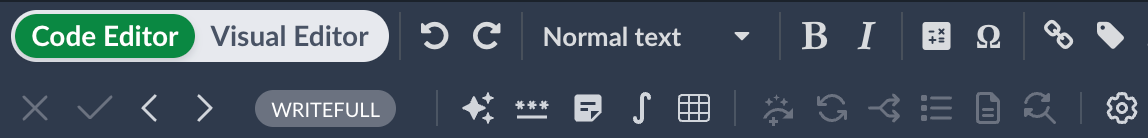 AI tools visible in the Overleaf editor